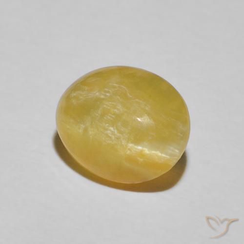 2.80 ct Yellow Cat's Eye Opal Stone, Natural Cat's Eye Opal in Oval Cabochon Shape for Sale
