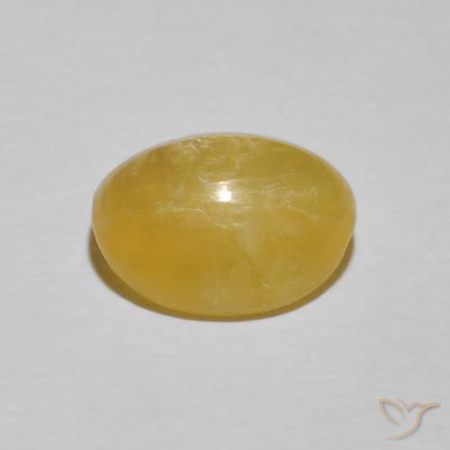 Cat's Eye Opal Gemstone in 10.4 x 8.4 mm Size for Sale, Cat's Eye Opal Stone in Goldenrod Yellow Color