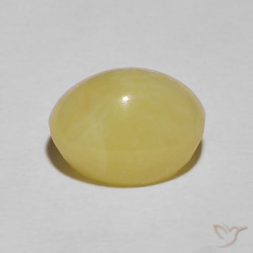 Cat's Eye Opal Gemstone in 11.6 x 8.4 mm Size for Sale, Cat's Eye Opal Stone in Light Yellow Color