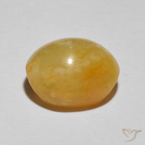 Cat's Eye Opal Gemstone in 13.7 x 11 mm Size for Sale, Cat's Eye Opal Stone in Golden Color