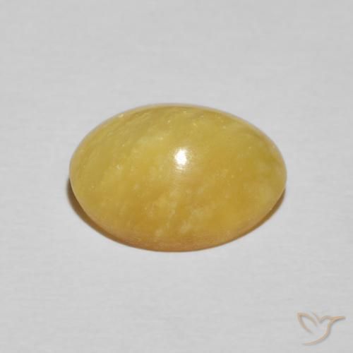 Cat's Eye Opal Gemstone in 12 x 10 mm (calibrated) Size for Sale, Cat's Eye Opal Stone in Rich Yellow Color