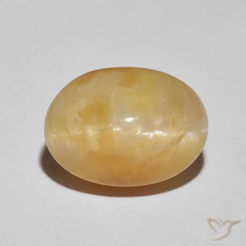 9.26ct Natural Golden-Orange Cat's Eye Opal, Oval, Opaque