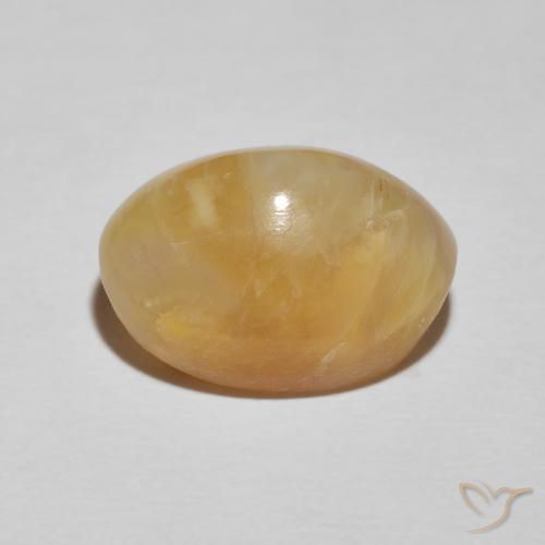 Cat's Eye Opal Gemstone in 15.3 x 11.3 mm Size for Sale, Cat's Eye Opal Stone in Golden-Orange Color