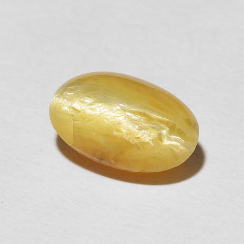 2.61 ct Golden Cat's Eye Opal Stone, Natural Cat's Eye Opal in Oval Cabochon Shape for Sale