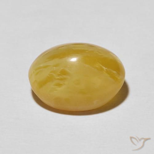 Cat's Eye Opal Gemstone in 14.9 x 10.7 mm Size for Sale, Cat's Eye Opal Stone in Golden-Orange Color