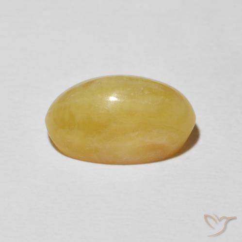Cat's Eye Opal Gemstone in 13.5 x 8 mm Size for Sale, Cat's Eye Opal Stone in Warm Yellow Color