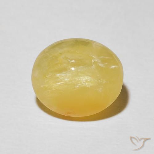 3.13ct Natural Medium Golden Cat's Eye Opal, Oval, Opaque