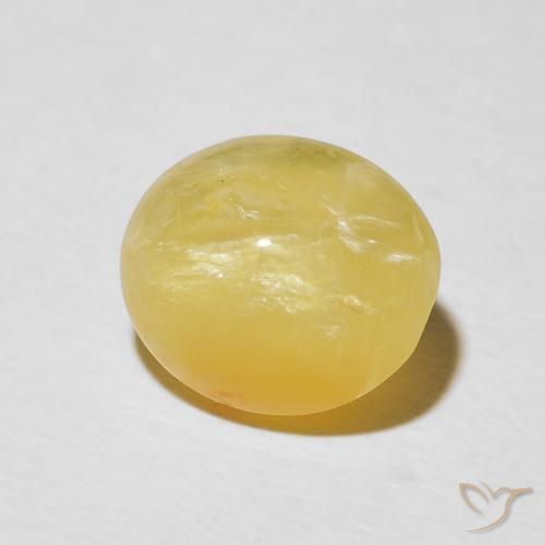 3.13 ct Golden Cat's Eye Opal Stone, Natural Cat's Eye Opal in Oval Cabochon Shape for Sale
