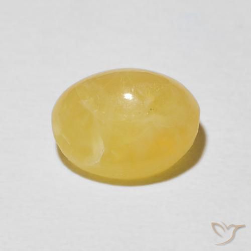 Cat's Eye Opal Gemstone in 10.2 x 8.8 mm Size for Sale, Cat's Eye Opal Stone in Medium Golden Color