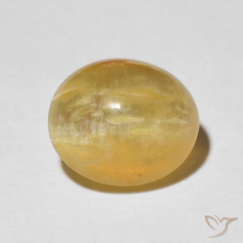 3.37ct Natural Medium Gold Cat's Eye Opal, Oval, Opaque