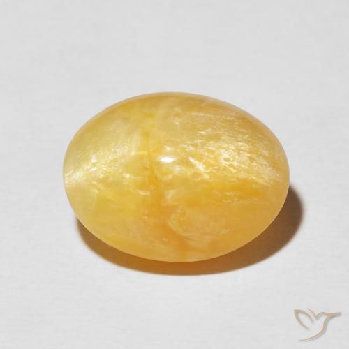 6.38ct Natural Bright Gold Cat's Eye Opal, Oval, Opaque