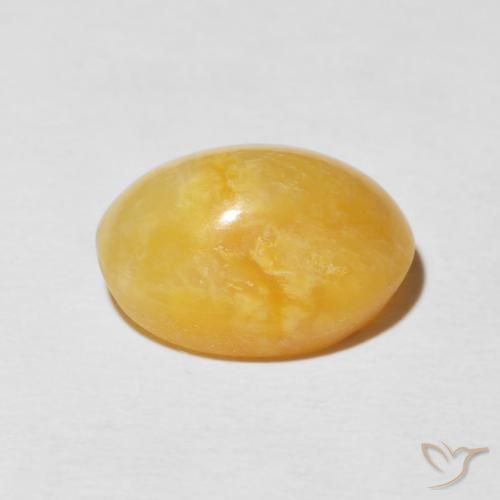 Cat's Eye Opal Gemstone in 14.3 x 10.9 mm Size for Sale, Cat's Eye Opal Stone in Bright Gold Color