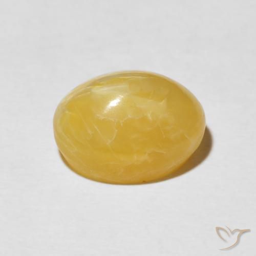 Cat's Eye Opal Gemstone in 12.3 x 9.2 mm Size for Sale, Cat's Eye Opal Stone in Golden Orange Color