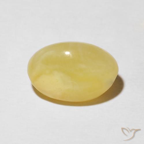 Cat's Eye Opal Gemstone in 14 x 9 mm (calibrated) Size for Sale, Cat's Eye Opal Stone in Light Yellow Color