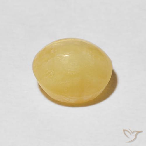 Cat's Eye Opal Gemstone in 8.2 x 7.5 mm Size for Sale, Cat's Eye Opal Stone in Tuscany Yellow Color