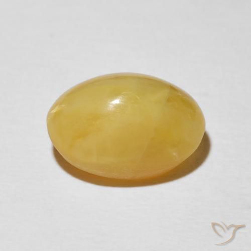 Cat's Eye Opal Gemstone in 12.3 x 9 mm Size for Sale, Cat's Eye Opal Stone in Medium Golden Color