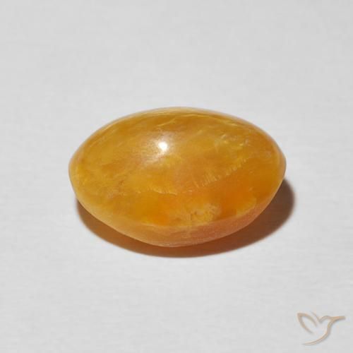 Cat's Eye Opal Gemstone in 11 x 8.2 mm Size for Sale, Cat's Eye Opal Stone in Dark Orange-Gold Color