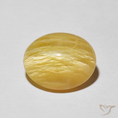 6.20ct Natural Golden Orange Cat's Eye Opal, Oval, Opaque