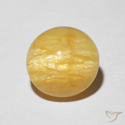 4.42ct Natural Medium Golden Cat's Eye Opal, Oval, Opaque