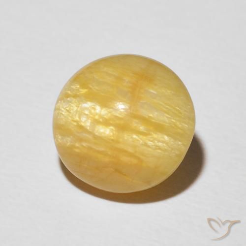 4.42 ct Golden Cat's Eye Opal Stone, Natural Cat's Eye Opal in Oval Cabochon Shape for Sale