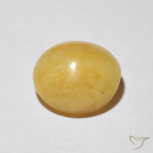 Cat's Eye Opal Gemstone in 10.8 x 10.5 mm Size for Sale, Cat's Eye Opal Stone in Medium Golden Color