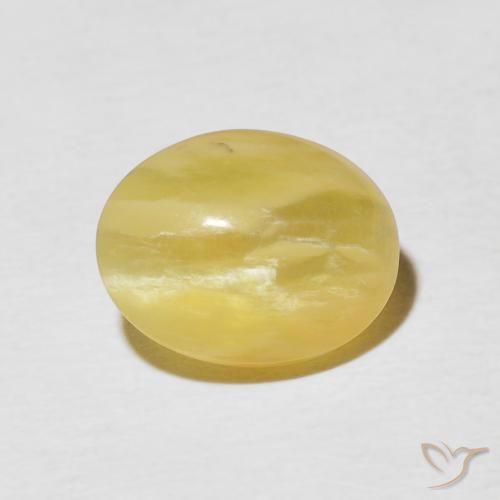 2.65ct Natural Golden-Yellow Cat's Eye Opal, Oval, Opaque