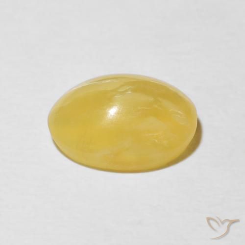 Cat's Eye Opal Gemstone in 11 x 8.5 mm Size for Sale, Cat's Eye Opal Stone in Golden-Yellow Color