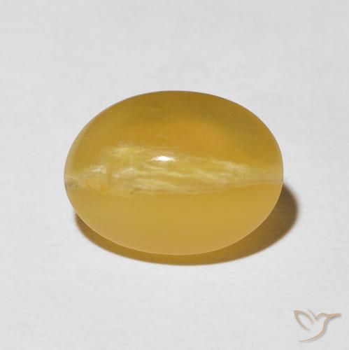 5.81ct Natural Golden Orange Cat's Eye Opal, Oval, Opaque