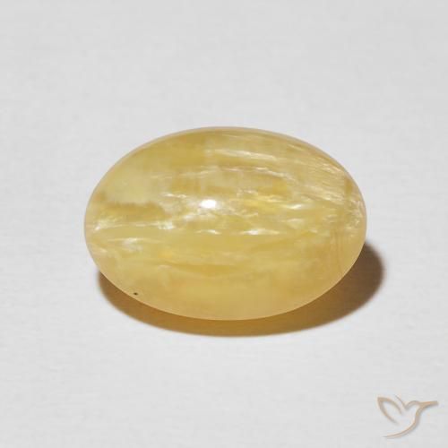 4.03ct Natural Medium Golden Cat's Eye Opal, Oval, Opaque