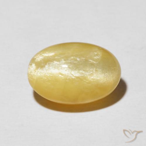 6.04ct Natural Medium Gold Cat's Eye Opal, Oval, Opaque