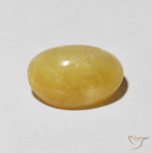 Cat's Eye Opal Gemstone in 14 x 9 mm (calibrated) Size for Sale, Cat's Eye Opal Stone in Medium Gold Color