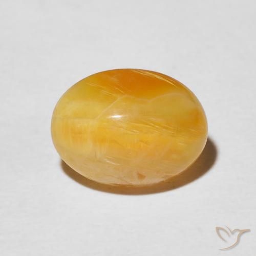 2.97ct Natural Orange-Gold Cat's Eye Opal, Oval, Opaque