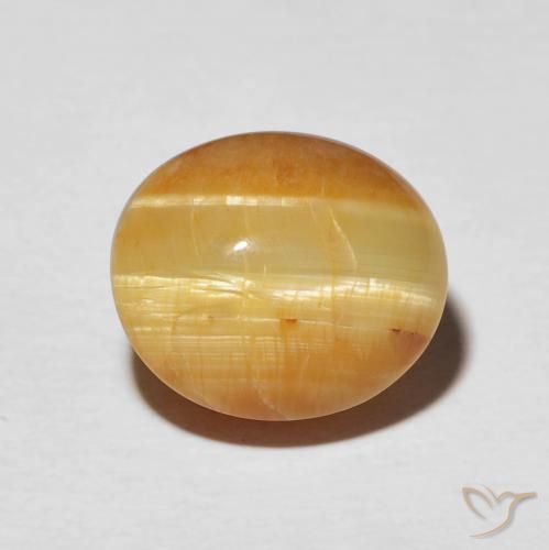 7.16ct Natural Golden-Brown Cat's Eye Opal, Oval, Opaque
