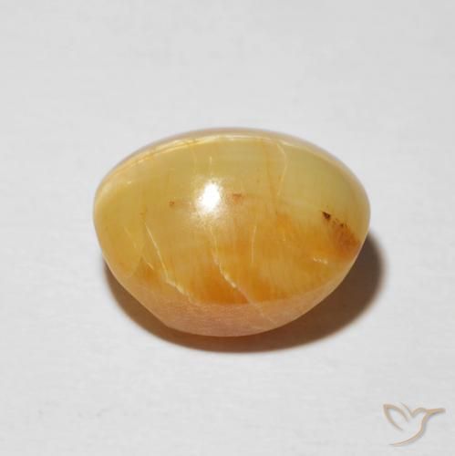 Cat's Eye Opal Gemstone in 13.4 x 11.5 mm Size for Sale, Cat's Eye Opal Stone in Golden-Brown Color