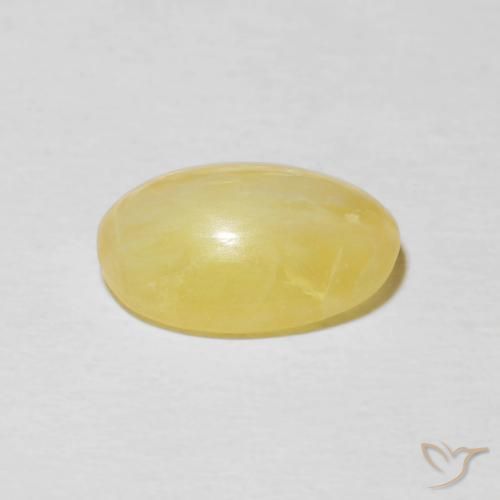 Cat's Eye Opal Gemstone in 12 x 8 mm (calibrated) Size for Sale, Cat's Eye Opal Stone in Light Yellow Color