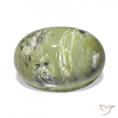 6.67ct Medium Green Cat's Eye Opal, Oval, Opaque