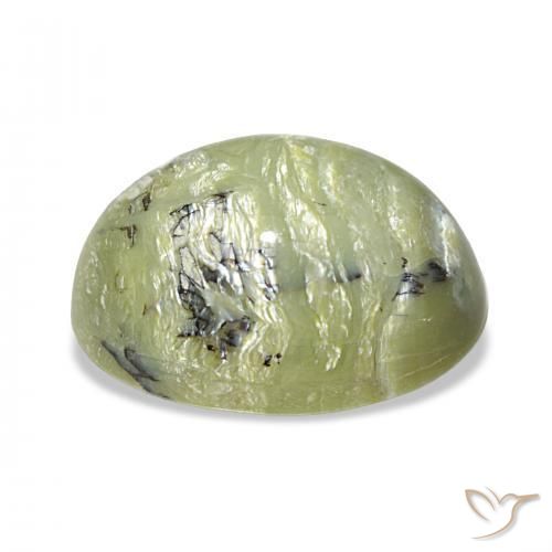 Cat's Eye Opal Gemstone in 14.9 x 10.6 mm Size for Sale, Cat's Eye Opal Stone in Medium Green Color