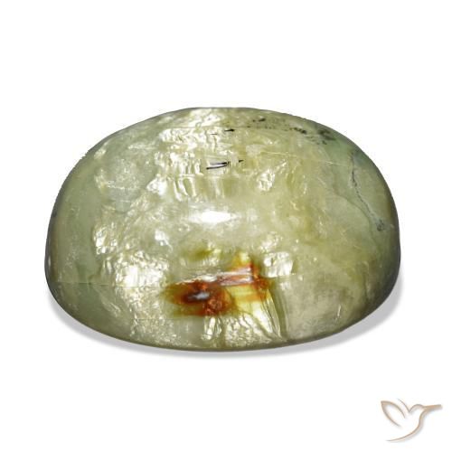Cat's Eye Opal Gemstone in 20.9 x 12.7 mm Size for Sale, Cat's Eye Opal Stone in Earthy Green Color