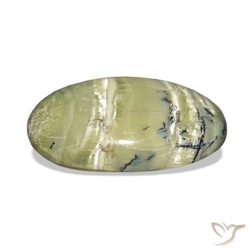 Cat's Eye Opal Gemstone in 18.6 x 12.3 mm Size for Sale, Cat's Eye Opal Stone in Yellowish Green Color