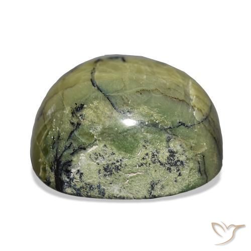 Cat's Eye Opal Gemstone in 20.8 x 19.3 mm Size for Sale, Cat's Eye Opal Stone in Yellowish Green Color