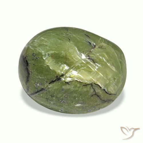 5.40 ct Multicolor Cat's Eye Opal Stone, Natural Cat's Eye Opal in Oval Cabochon Shape for Sale