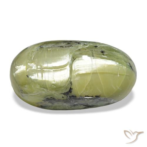 9.66ct Green Cat'S Eye Opal, Oval, Opaque