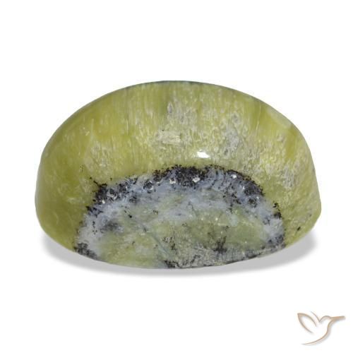 Cat's Eye Opal Gemstone in 13.1 x 8.1 mm Size for Sale, Cat's Eye Opal Stone in Earth Green Color