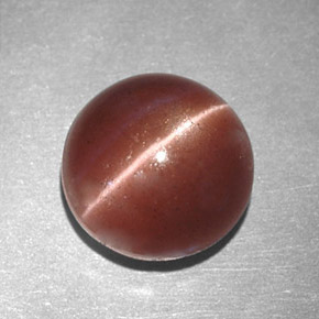 2.78 ct Brown Cat's Eye Scapolite Gemstone, Cat's Eye Scapolite Gem in Round Cabochon Shape for Sale.