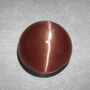 Cat's Eye Scapolite Gemstone in 8 mm (calibrated) Size for Sale, Cat's Eye Scapolite Stone in Brown Color