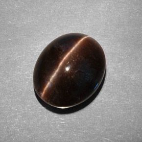 9.08 ct Brown Cat's Eye Scapolite Stone, Natural Cat's Eye Scapolite in Oval Cabochon Shape for Sale