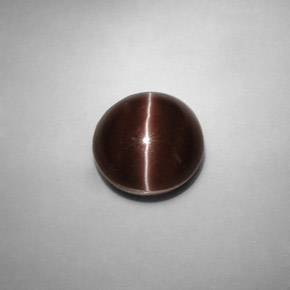 5.82 ct Brown Cat's Eye Scapolite Stone, Natural Cat's Eye Scapolite in Round Cabochon Shape for Sale