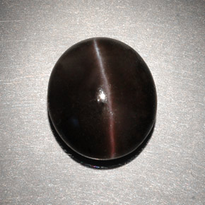 6.82 ct Brown Cat's Eye Scapolite Stone, Natural Cat's Eye Scapolite in Oval Cabochon Shape for Sale