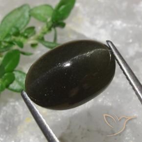 6.38 ct Brown Cat's Eye Scapolite Stone, Natural Cat's Eye Scapolite in Oval Cabochon Shape for Sale