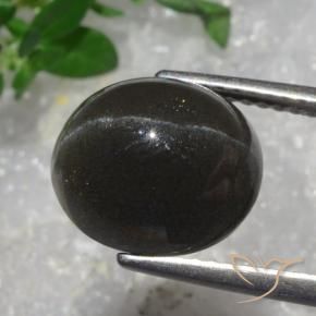 Cat's Eye Scapolite Gemstone in 10.9 x 9.7 mm Size for Sale, Cat's Eye Scapolite Stone in Dark Chocolate Brown Color
